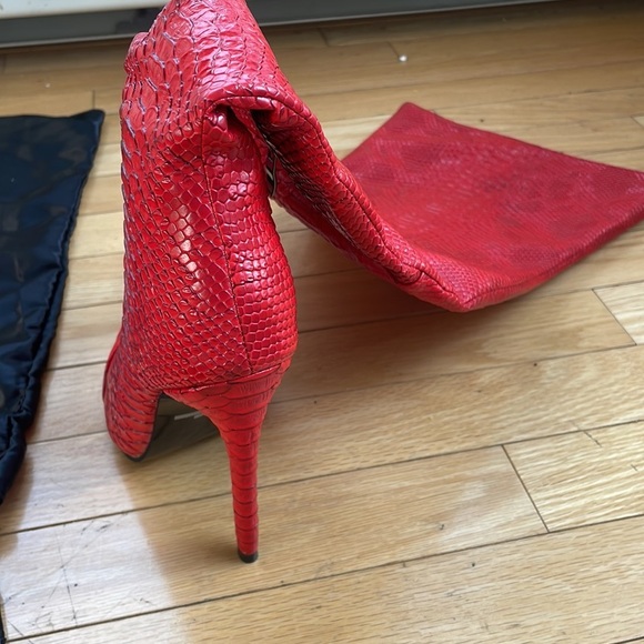 🌶️ Python RED VIXEN THIGH HIGH BOOTS *NEW* THIS IS A SEXY SHOE RIGHT HERE - Picture 14 of 14